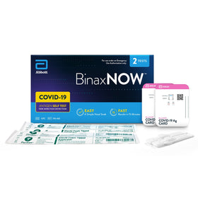Abbot BinaxNOW SARS-CoV-2 Home Test Kit - 6 Packs of 2 Rapid Tests = 12 total tests